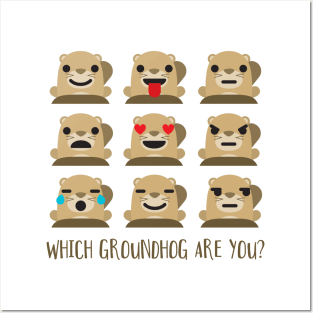 Groundhog Day Cute Emoji Which One Are You? Posters and Art